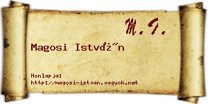 Magosi István névjegykártya